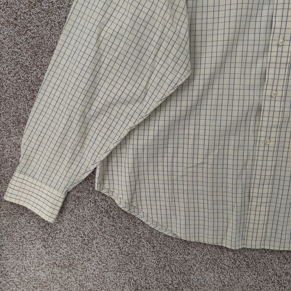 Vintage Polo Ralph Lauren Shirt Mens 17.5 Yellow Plaid Andrew Long Sleeve Button - Picture 3 of 14
